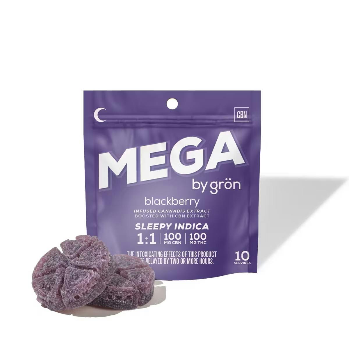 Grn | Mega Pearl | Blackberry | 1 THC : 1 CBN | 100mg Grn | Mega Pearl | Blackberry | 1 THC : 1 CBN | 100mg